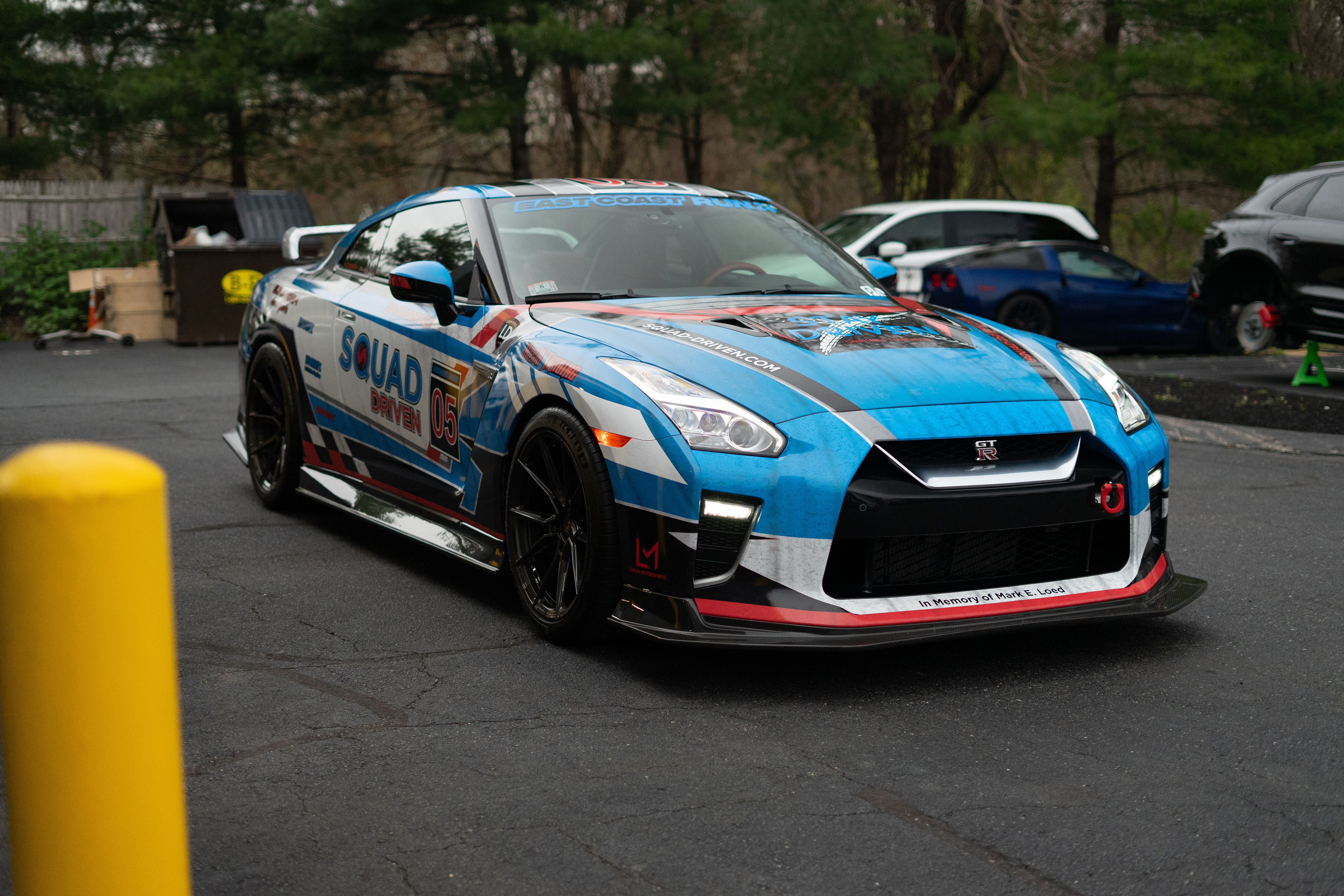 Porsche GT3 RS corner exit with aero setup