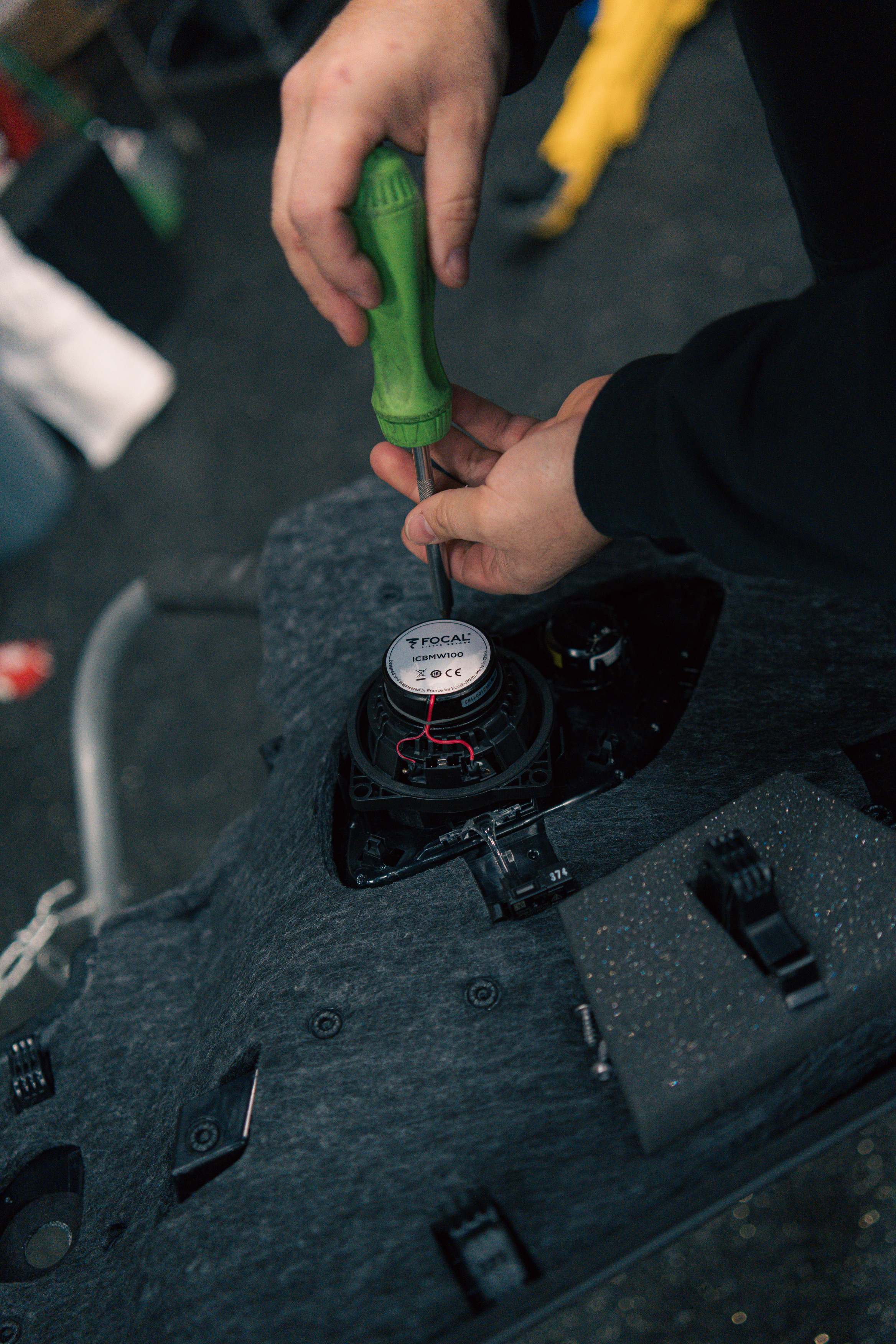 Under-dash wiring loomed